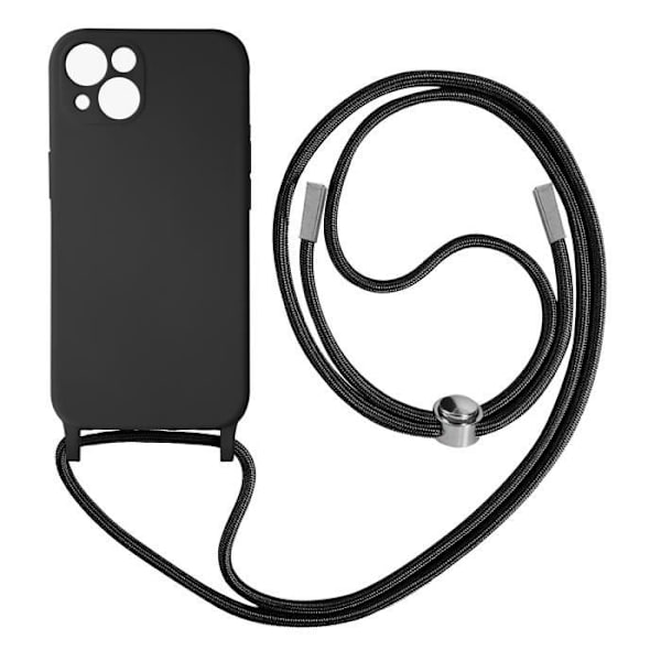AVIZAR Cord Case för Apple iPhone 13 - Halvstyv polykarbonat och silikongel - Svart Svart