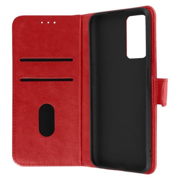 Cover Oppo Reno 6 5G Flip Wallet Video Support Funktion Röd Röd Röd