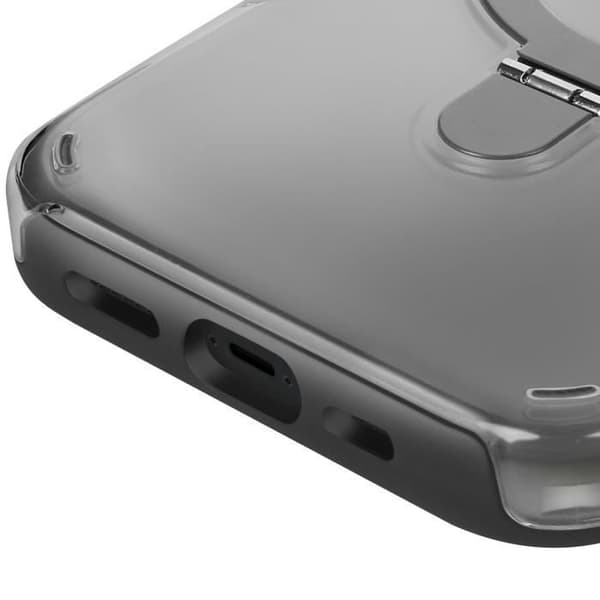 MagSafe Cover - Stødabsorberende - iPhone 15 Plus og 14 Plus - Foldestøtte - Sort - Bimateriale Svart