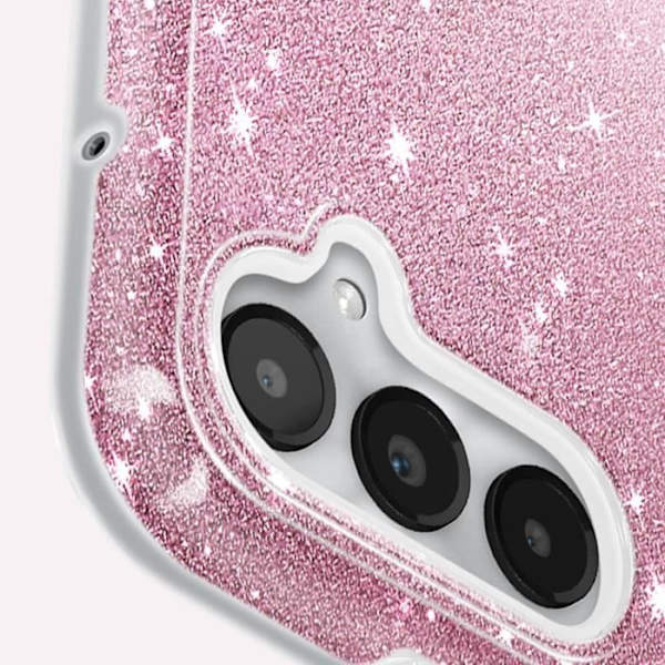 Taske til Samsung Galaxy A05s - AVIZAR - Halvstiv Silikone Glitter - Pink Rosa
