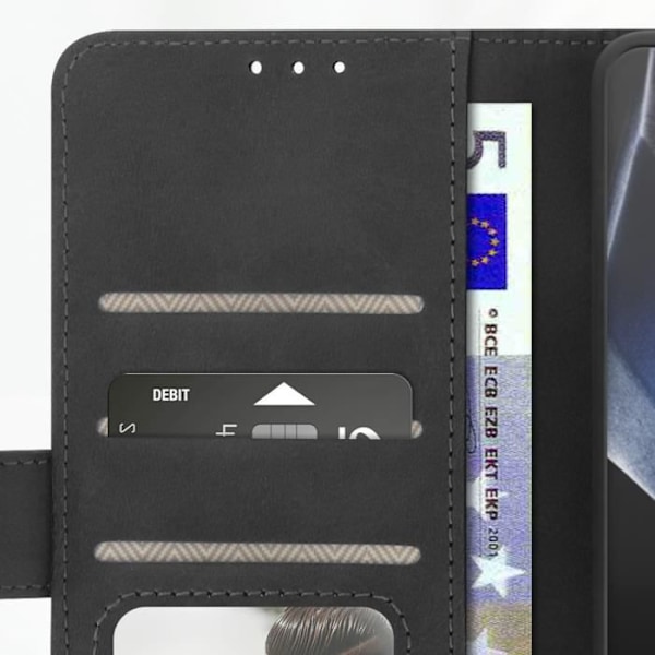 OnePlus 13 Kannellinen Lompakko Tuki Vintage Musta Svart
