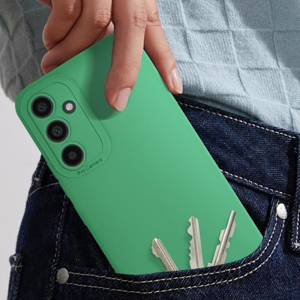 Etui til Samsung Galaxy A34 5G Silikone Mat Soft Touch Green Grön