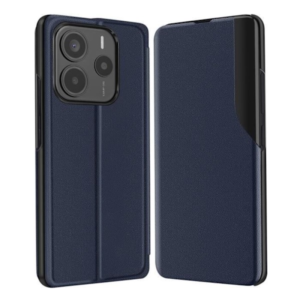Etui för Xiaomi Redmi Note 14 5G Fällbart Stöd för Video Mörkblå Blå