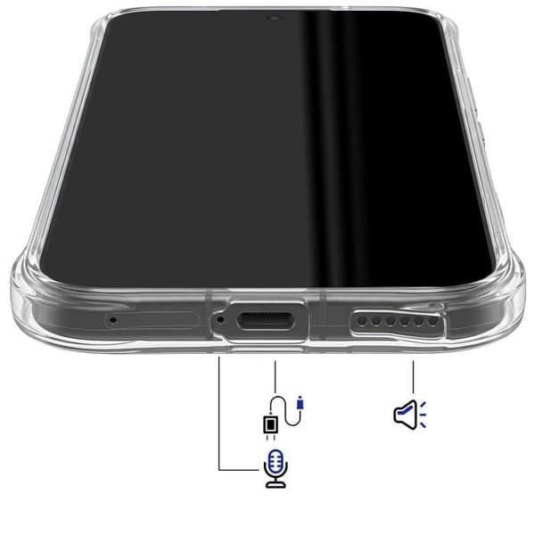 Stødabsorberende cover til Honor 600 med magnetisk ring iMak Transparent Vit