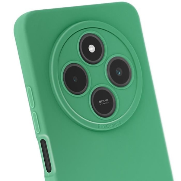 Silicone-fodral för Xiaomi Redmi 14C, matt, skydd för kamerablock, grön Grön