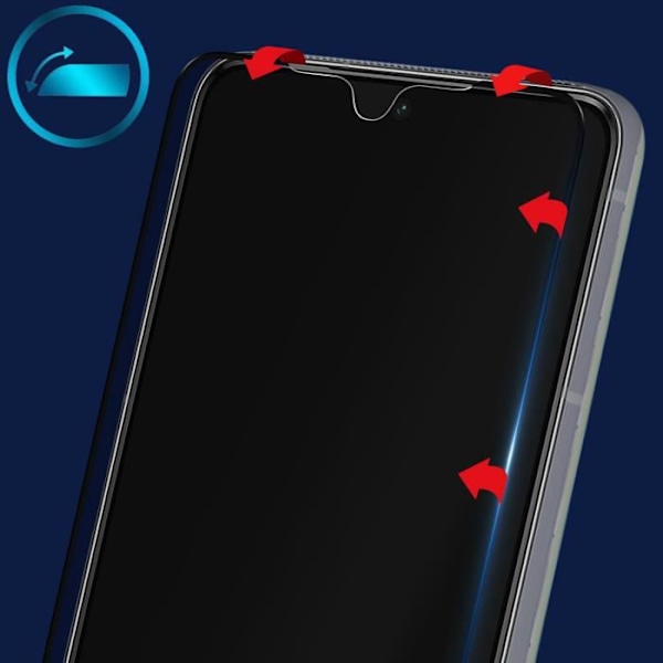 Kalvo Samsung Galaxy S21 Plus karkaistu lasi 9H viistetty läpinäkyvä musta Contour