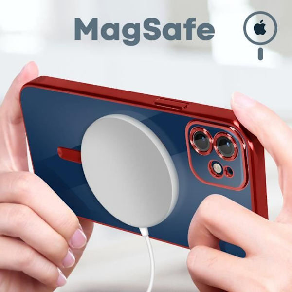 MagSafe iPhone 12 Case Silikonipunainen Magsafe Suojakuori