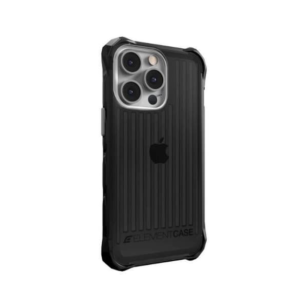 Element Case Special Ops - iPhone 13 Pro Max -kuori (Mil‑Spec, Savunharmaa/Musta) Røg/Sort