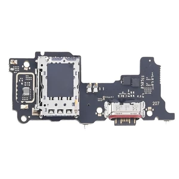 Ladeconnector - AVIZAR - Xiaomi Poco F6 Pro - USB-C - SIM-kortlæser - Sort Svart