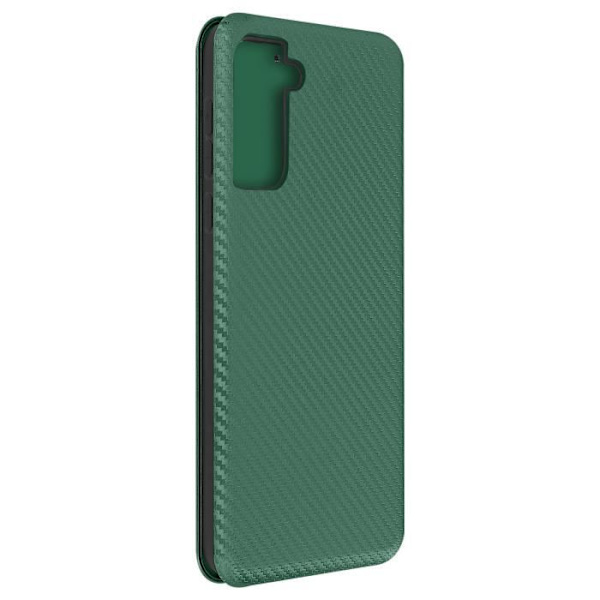 Hölster för Samsung Galaxy S21 Plus - AVIZAR - Kolfiber-effekt - Grön - Mjuk - Handledsrem inkluderad grön
