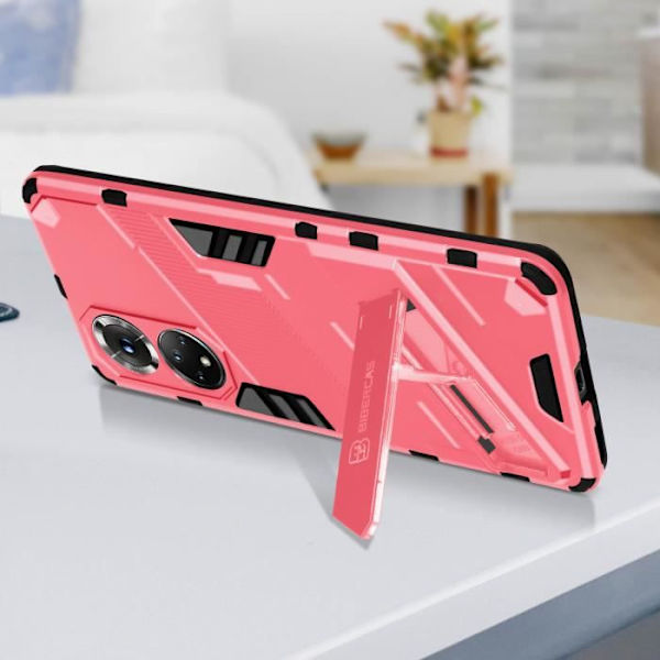 Coque - ILMOITA - Huawei Nova 9 ja Honor 50 - Vaaleanpunainen - Iskunkestävä - Tuki teline Rosa