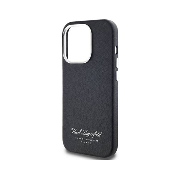 Coque til iPhone 14 Pro Max Hotel RSG Textureret Grainé Elegant Karl Lagerfeld Sort Svart
