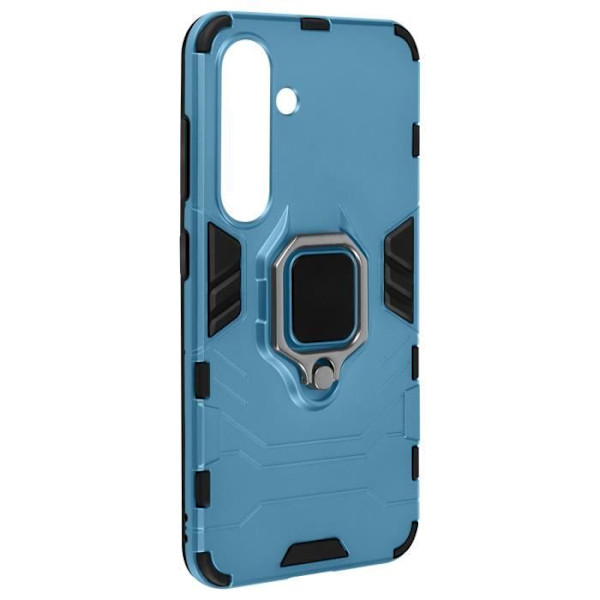 Fodral till Samsung Galaxy S24 - AVIZAR - Stötsäker bi-material stödring - Ljusblå Blå