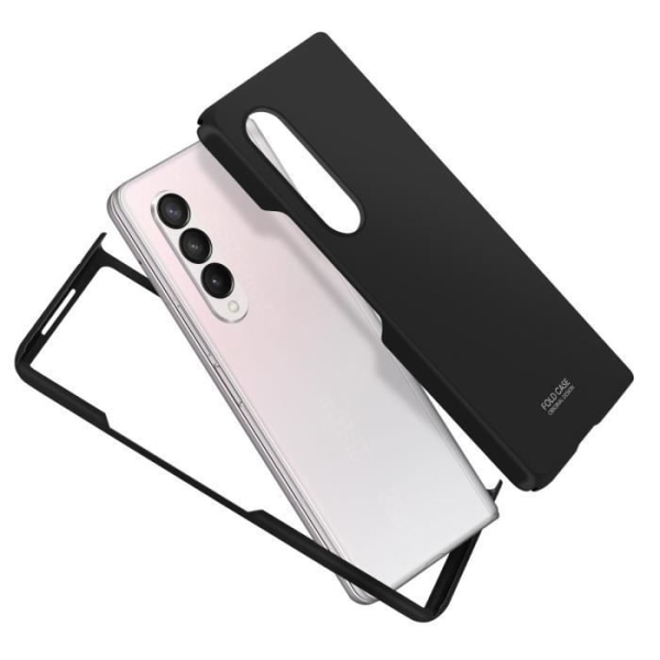 Etui til Samsung Galaxy Z Fold 3 For- og bagside stift tyndt og let sort metal