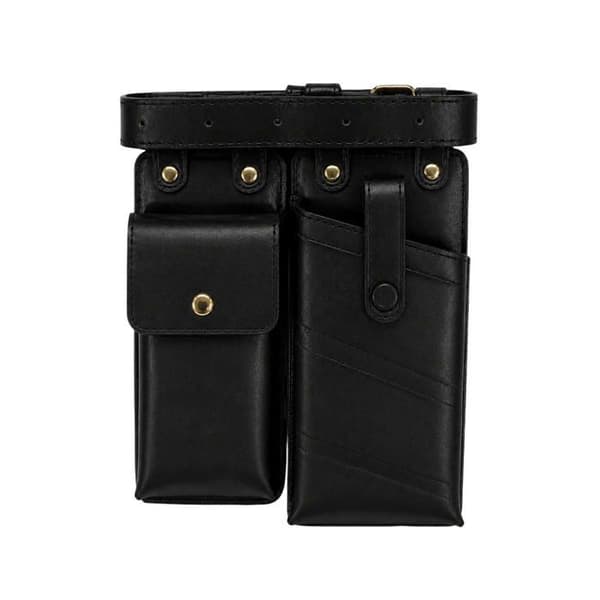 Bælteetui til smartphone GALLANTRY Læderlook med justerbar rem Sort