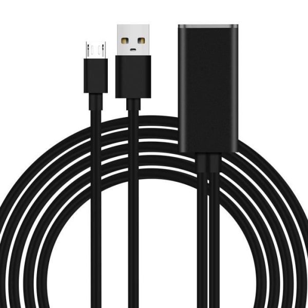Verkkosovitin - AVIZAR - Micro-USB Ethernet RJ45 - nopeus 100 Mbps - Yleiskäyttöinen - Musta