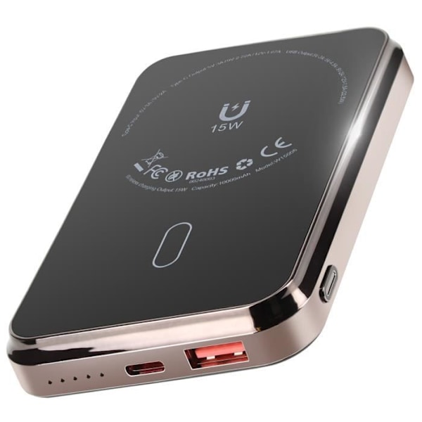 Eksternt batteri 15W MagSafe 10000 mAh Strømforsyning 20W LinQ Sort