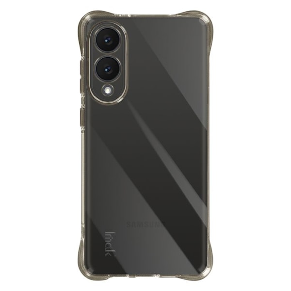 Coque til Samsung Galaxy S25 Edge Silikone Stødabsorberende Bumper iMak Sort Transparent Svart