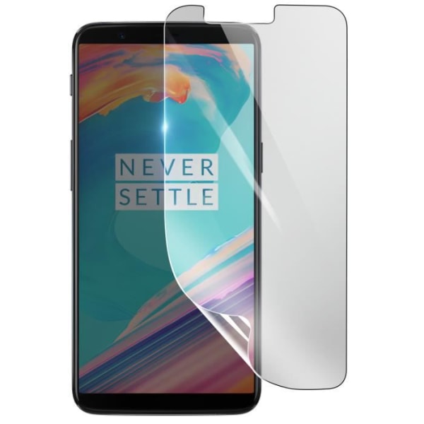 Skärmskydd - 3MK - OnePlus 5T - Stötsäker Hydrogel - Transparent - Reptålig Transparent