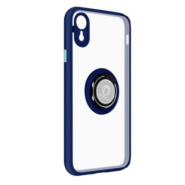 iPhone XR-fodral i två material Metallring Midnattsblå stöd Blå