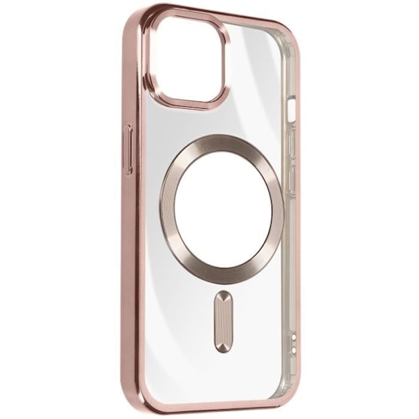MagSafe Fodral för iPhone 15 Plus - AVIZAR - Rosa Chrome Contour - Silikon - Kameraskydd Rosa