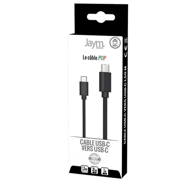 USB-C til USB-C kabel - JAYM - Pop model - 60W - Hurtig opladning - 1,5m