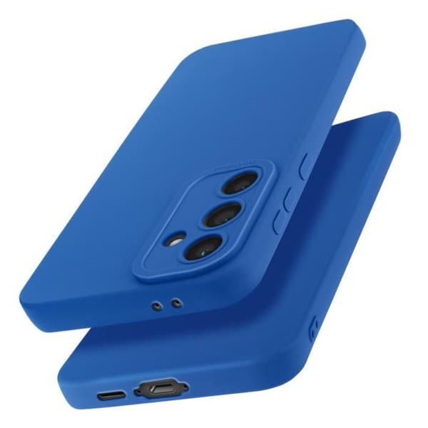 Coque för Samsung Galaxy S24 FE Silikon Matt Kamera Skyddad Blå Blå