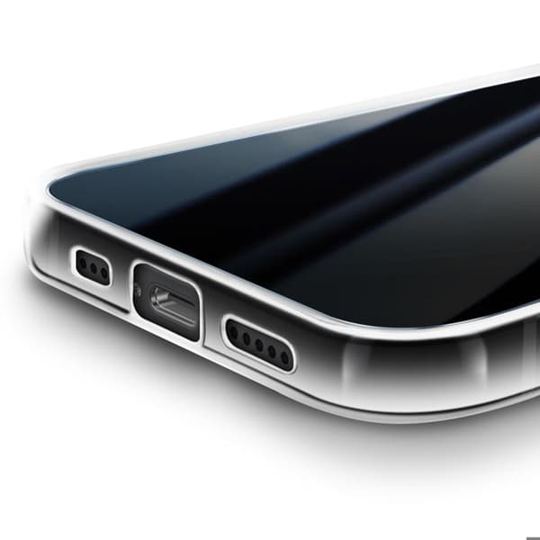 Siliconfodral - iPhone - 16e - Skärmskydd - Härdat Glas 9H - Transparent Vit