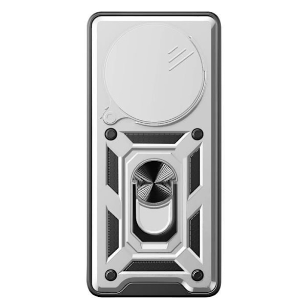 Coque til Xiaomi Redmi Note 14 Pro og 14 Pro Plus Ring Kamera dækning Sølv Grå