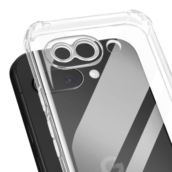 Skal för Google Pixel 9a - AVIZAR - Stötsäker - Flexibel - Transparent - Förstärkta hörn Transparent