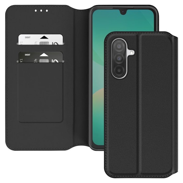 Samsung Galaxy A26 Kannellinen Korttipidike ja Videotuki Musta Svart