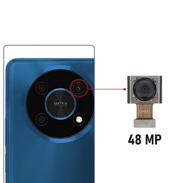 Hovedkamera bagpå - AVIZAR - Honor Magic 4 Lite 5G - 48MP - Sort Svart