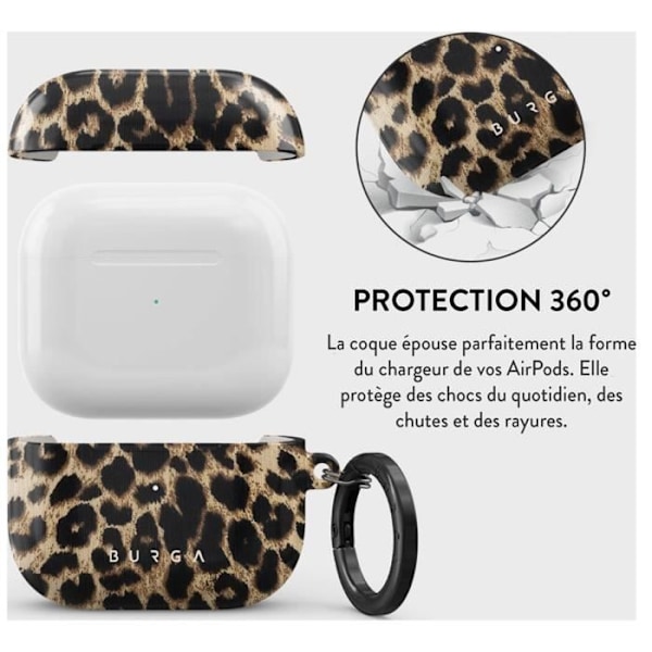 AirPods 3:n naarmuuntumaton kotelo, Player-malli, Burga Leopardi kastanj