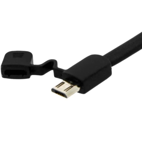 Mini vendbart USB-kabel 10cm Tablet/Smartphone Moxie Charge + Sync Sort