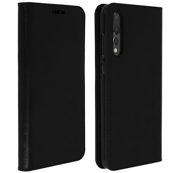 Huawei P20 Pro-etui - AVIZAR - Læderpungcover - Sort - Videounderstøttelse - 3 kortpladser svart