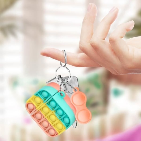 Airpods Fodral - AVIZAR - Bubble Pop - Silikon - Flerfärgad - 2 delar Flerfärgad