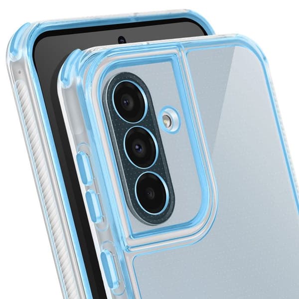 Skydd för Galaxy A37 Förstärkt Design Bi-Material Texturerad Halkfri Blå Blå