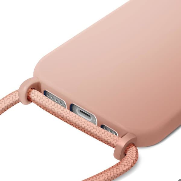 Telefoncovers - AVIZAR - iPhone 17 - Silikone Soft Touch - Justerbart kabel - Rosé champagne Rosa