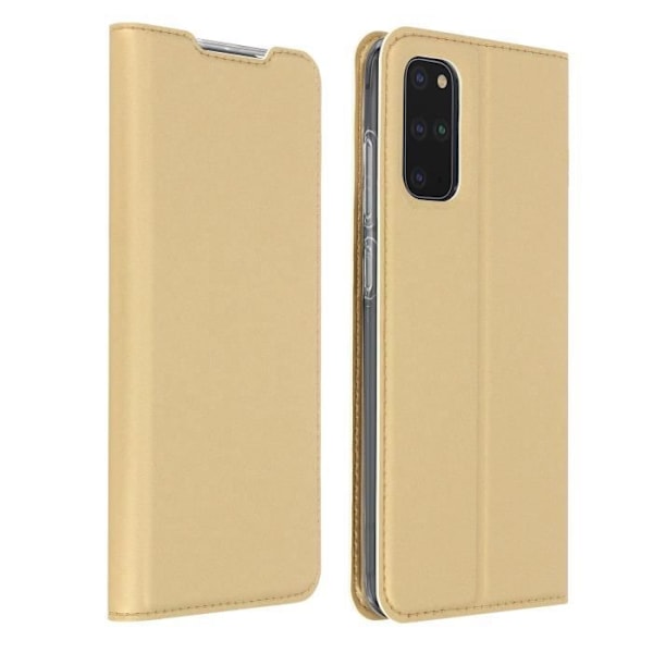 Etui til Samsung Galaxy S20 Plus - DUX DUCIS - Øko-læder Satin - Videostativ - Magnetisk - Kortlomme Guld