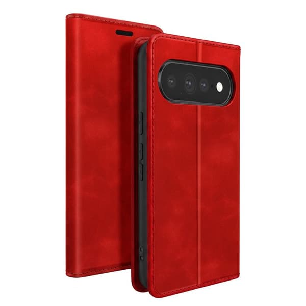Plånboksfodral för Google Pixel 11 / 11 Pro Mocka Effekt med Stöd Röd Röd