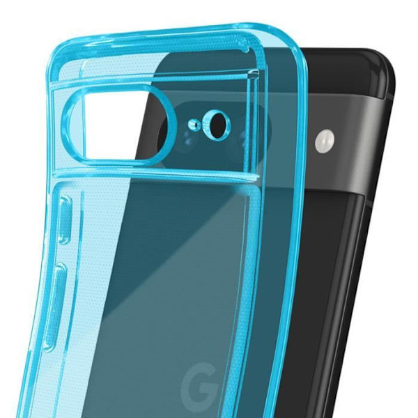 Coque - Klassinen Kuori - Google Pixel 8 - Pehmeä Silikoni - Läpinäkyvä Sininen - Iskusuojastus Ljusblå