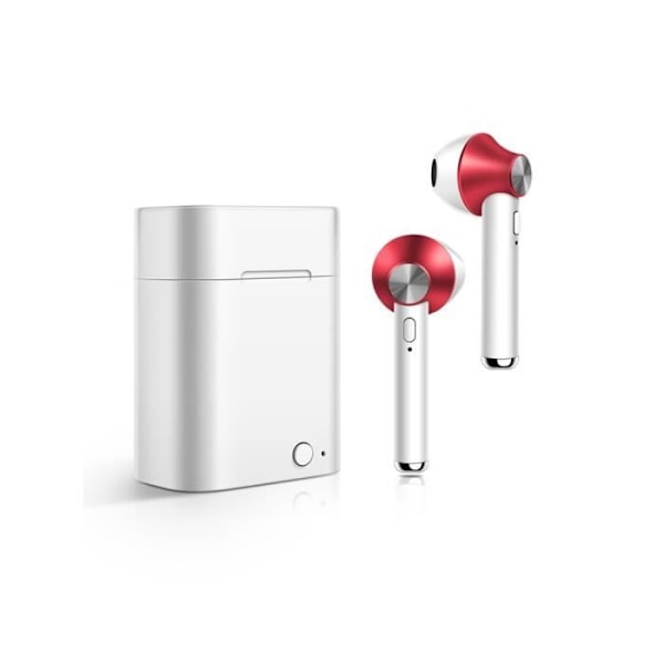 Langattomat iSteel Bluetooth 5.0 LED -kuulokkeet mikrofonilla ja kosketusohjaimilla Eko Red Vit