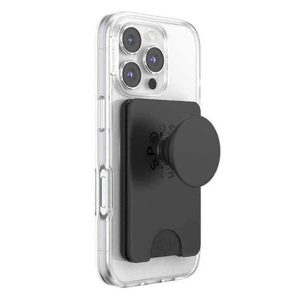 MagSafe støtte til smartphone PopWallet Premium PopSockets sort Svart