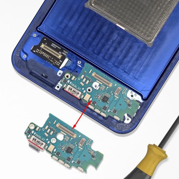 Opladerconnector / SIM-kortlæser / Integreret mikro til Galaxy S25 Plus Samsung Grøn Grön