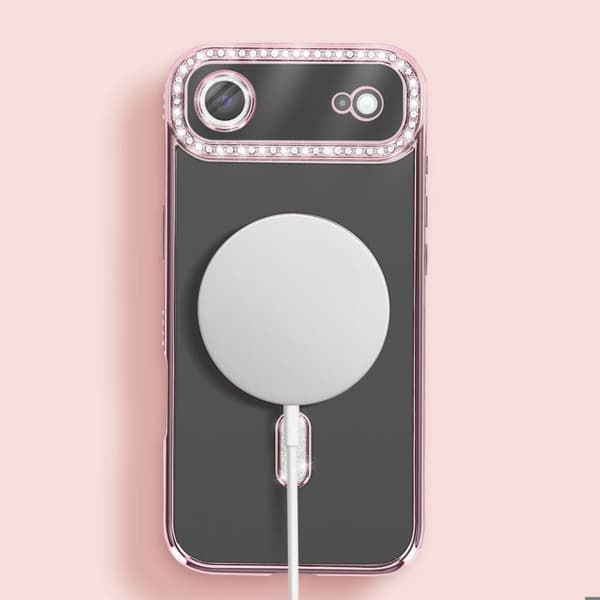 MagSafe case - AVIZAR - iPhone Air - Rosenchampagne - Strassé - Blød Rosa
