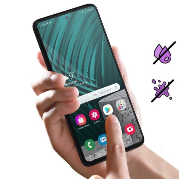 Härdat glas för Samsung Galaxy A51 Hårdhet 9H+ Livstidsgaranti Force Glass Svart Svart