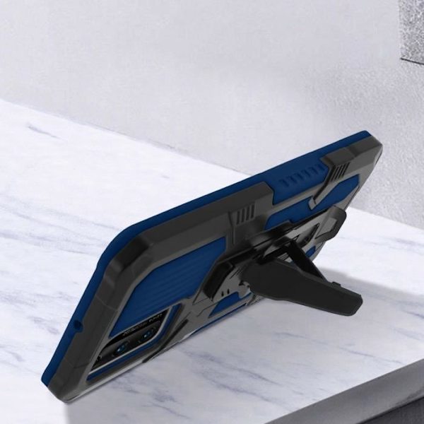 Coque - Huawei - P40 - Stødabsorberende - Stativ - Metal bælteklips Blå Blå