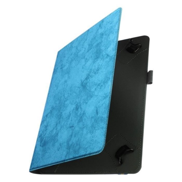 Universal 10-tums tabletfodral läderimitation Marmor Design Videostöd Blå
