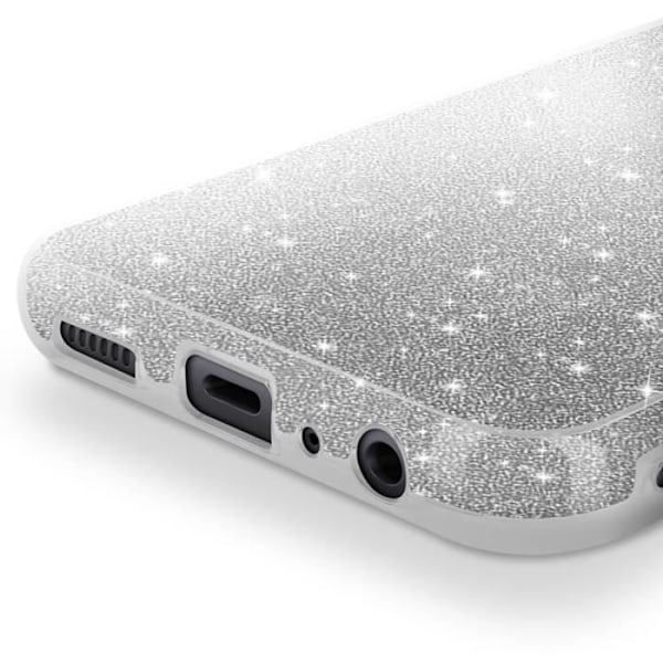 Glittrande Stöttålig Skal för Samsung Galaxy A05S Silver Grå