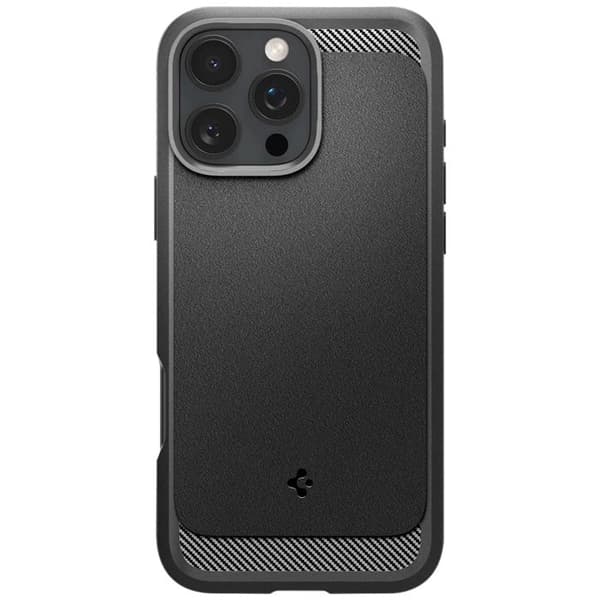 Coque MagSafe - Spigen - iPhone 16 Pro - Stødabsorberende - Forstærkede Læg - Elegant Design Svart